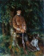 Portrait of Alfred Berard with His Dog renoir